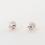 Childrens Stud Earrings - Silver Little Whales - designed in Melbourne by LoveHate