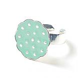 Sterling Silver Lotus Ring - Mint by Polli