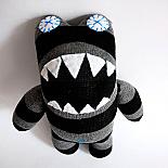 Completed Lil' Monster (Black & Grey Stripes) made by you from Craft Schmaft