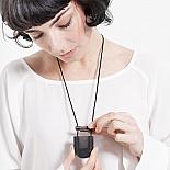 Secrets 'U' Locket Resin and Wood - Black and Transparent - designed in Melbourne by mooku