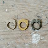 Stacking resin and wood rings designed and handmade in Australia by mooku