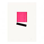 Pink Square Neon Geometric Limited Edition Screen Print on Paper handmade in Australia by me and amber