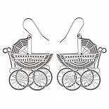 Pram Stainless Steel Earrings by Polli