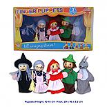 Wooden Finger Puppet 5 Piece Set - Red Riding Hood designed in Australia by Fun Factory