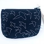 The Birds Standing Purse - Grey on Black by Mingus