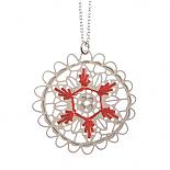 Woven Doily Pendant Red by Polli