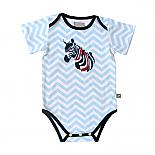 Zebra Chevron Romper designed in Australia by and the little dog laughed