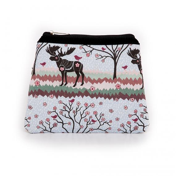 Back of 3 Zip Coin Purse Wilderness designed in Australia by b.sirius