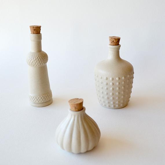 Cream Matte Ceramic Bottles designed in Australia by Love Hate