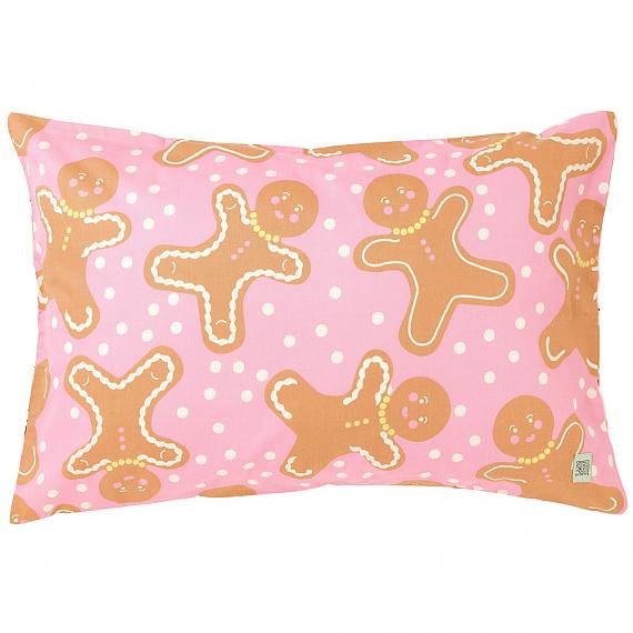 Gingerbread Girl | Fox Face Reversible Pillowcase - front - designed in Melbourne by Goosebumps Boutique Bedding