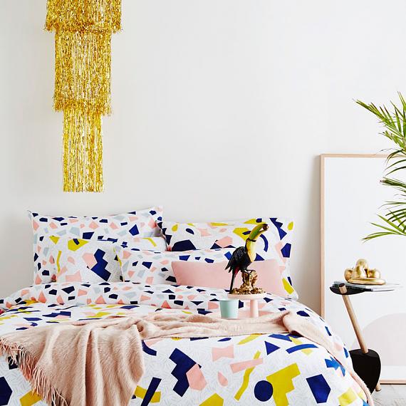 Tutti Frutti Reversible Queen Size Quilt Cover - designed in Melbourne by Goosebumps Boutique Bedding