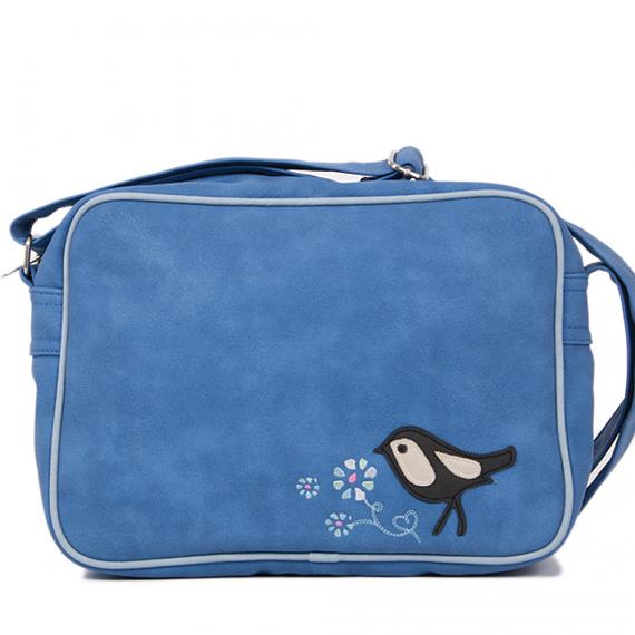 Messenger Bag - Garden Party (Blue) designed in Australia by b.sirius