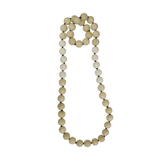 Sand Ball Necklace - Natural | White, designed in Melbourne by mooku