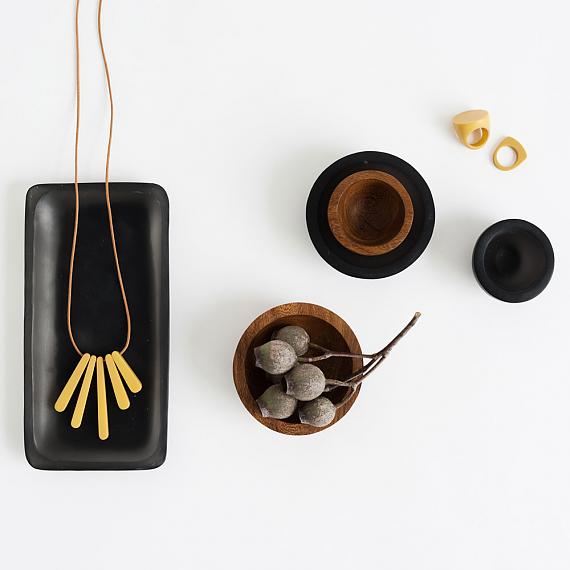 Trinket Bowls in Wood and Resin - handmade in Melbourne by mooku