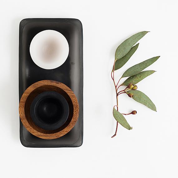 Trinket Tray - Black Resin - designed in Melbourne by mooku