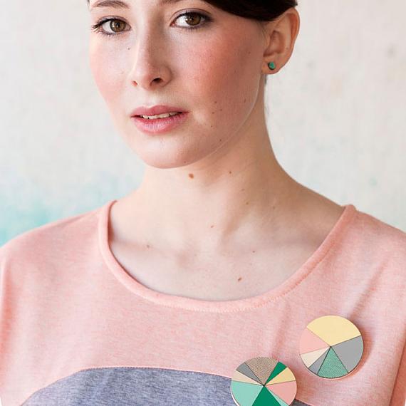Pie Brooches handmade by Love Hate