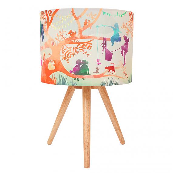 Treehouse Colour Fabric Table Lamp (Turned OFF) - designed in Australia by Micky & Stevie