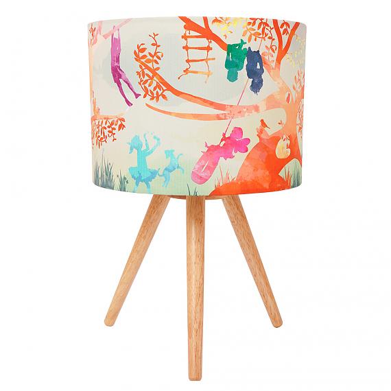 Treehouse Colour Fabric Table Lamp (Turned OFF) - designed in Australia by Micky & Stevie