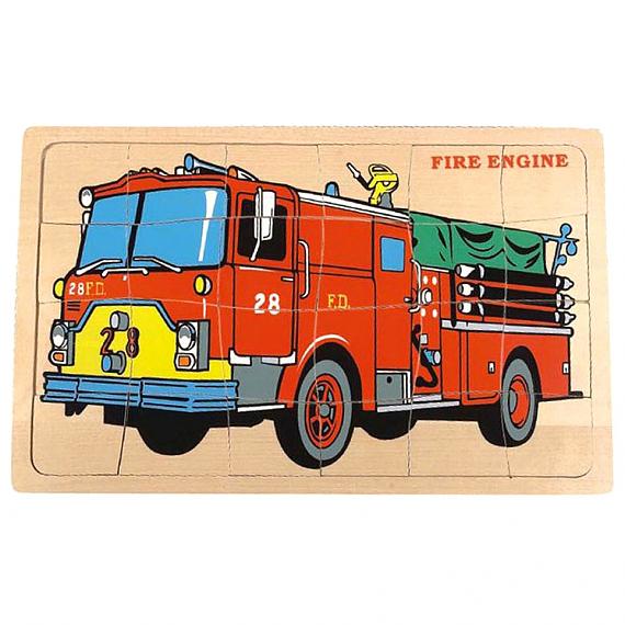 Wooden Fire Engine Jigsaw Puzzle designed in Australia by Fun Factory