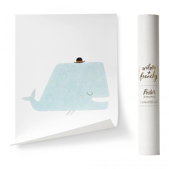Limited Edition Little Whale A2 Poster designed in Australia by wilson & frenchy