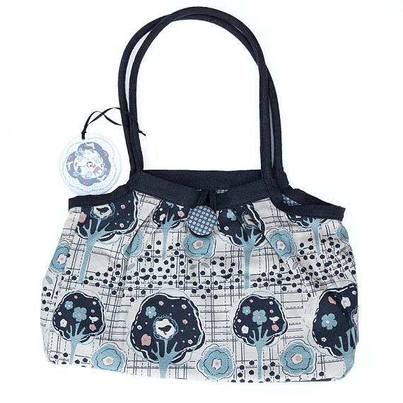 Retro Forest Reverse Clutch Bag by b.sirius