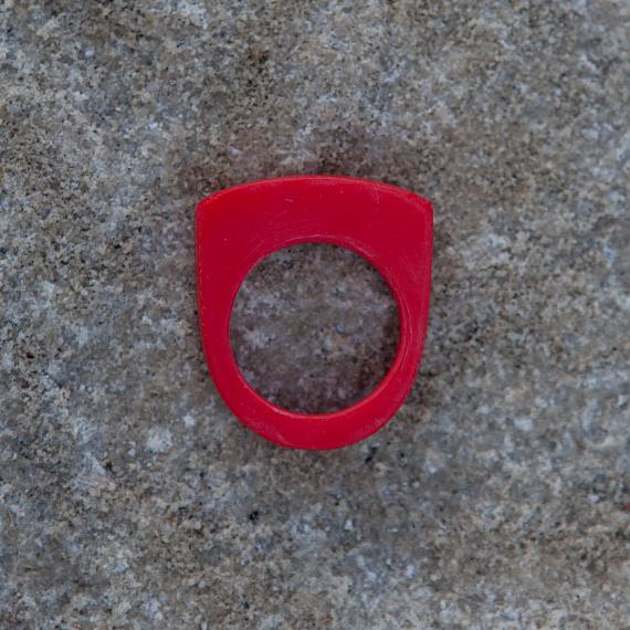 Stacking Ring - Red Resin - designed in Australia by mooku