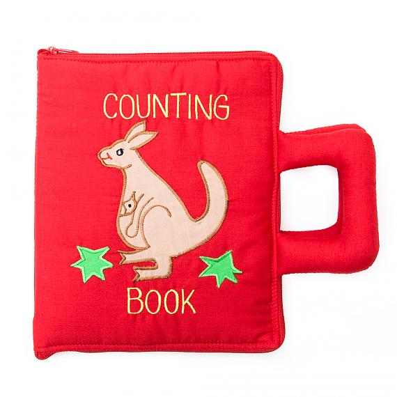 Australian Counting Book Bag - Soft Activity Book in Red designed in Australia by Growing World