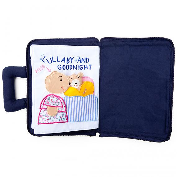 Lullaby and Goodnight Book Bag - Pink Soft Activity Book - designed in Australia by Growing World