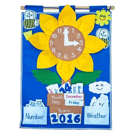 Sunflower - Soft Felt Wall Hanging - designed in Australia by Growing World