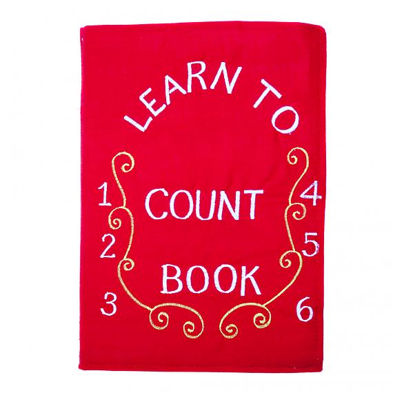 Learn to Count Book - Soft Activity Book in Red - designed in Australia by Growing World