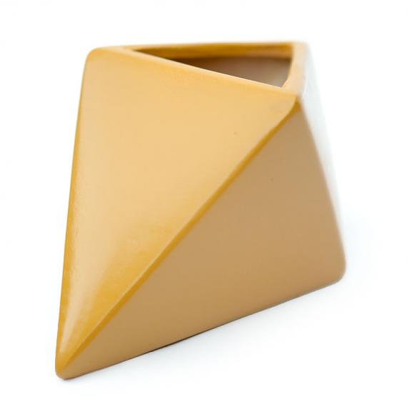 Ceramic Diamond Planter Horizontal Fools Gold by Love Hate