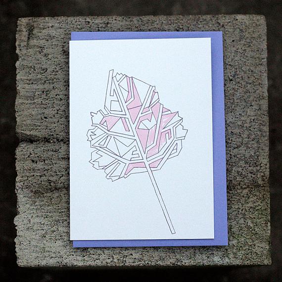 Abstract Leaf Greeting Card by Non-Fiction