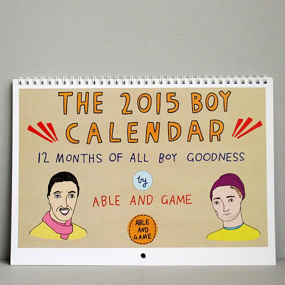 2015 Boy Calendar made in Melbourne by Able and Game