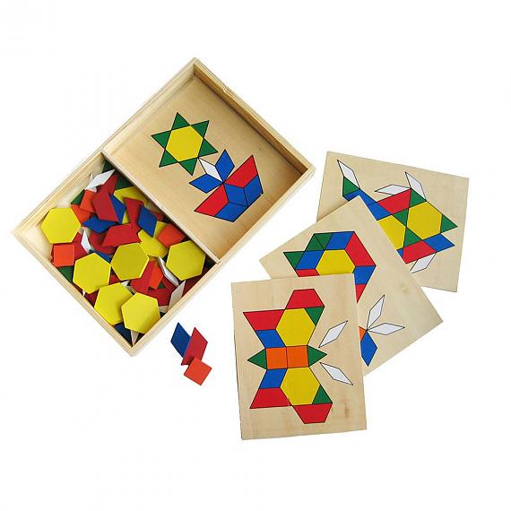 Build a Picture Geometric Mosaic Wooden Puzzle designed in Australia by Fun Factory
