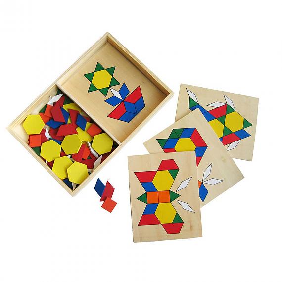 Build a Picture Geometric Mosaic Wooden Puzzle designed in Australia by Fun Factory