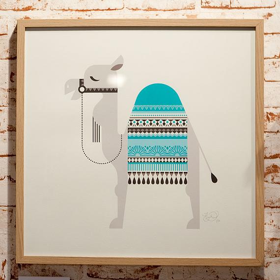 Sleepy Giants - Camel Limited Edition Screen Print designed and handmade by Ella Leach Designs