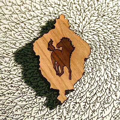 Capturing a Horse Brooch by Bonnie Poplar