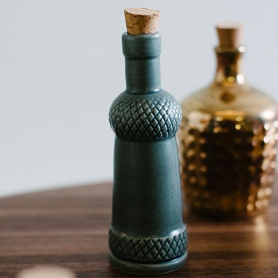 Braid Ceramic Bottle - Charcoal designed in Australia by Love Hate