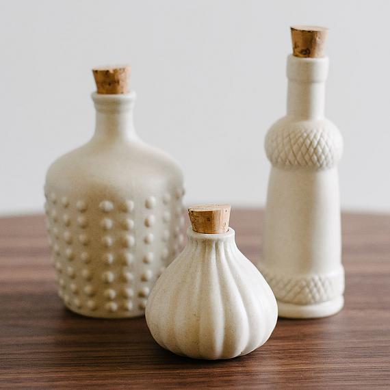 Cream Matte Ceramic Bottles designed in Australia by Love Hate