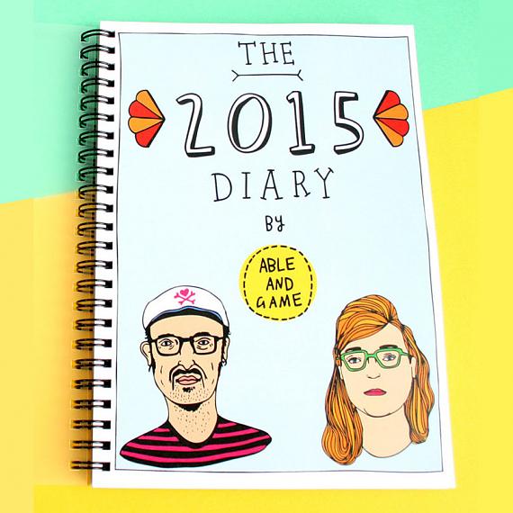 Able and Game 2015 Diary front cover - designed and made in Melbourne
