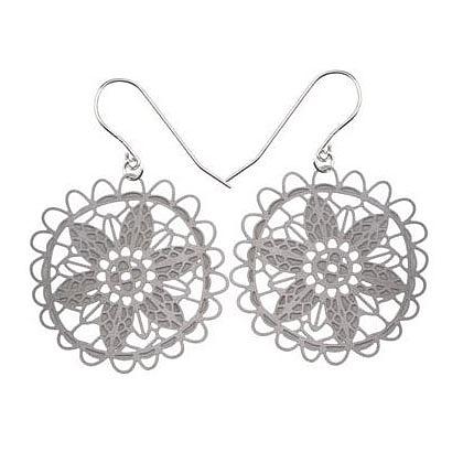 Doily Stainless Steel Earrings (Large) by Polli