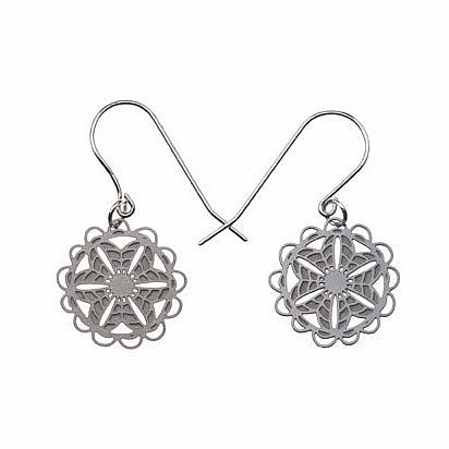 Doily Stainless Steel Earrings by Polli 