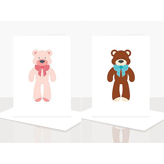 Bear Cards from the Eenie Meenie Miney Assorted Greeting Card Pack designed and handmade in Australian by Ella Leach Designs