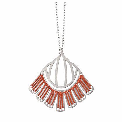 Woven Empire Pendant Coral by Polli