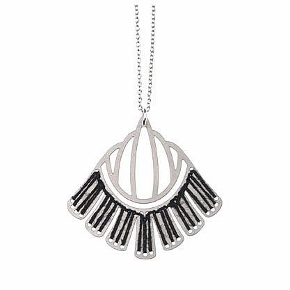 Woven Empire Pendant Ebony by Polli