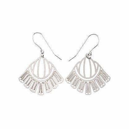 Woven Empire Earrings Ivory by Polli