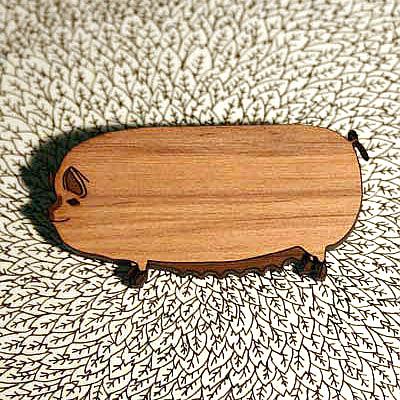 A Female Pig Brooch by Bonnie Poplar