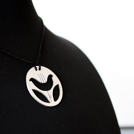 Finchbird Pendant - sterling silver pendant by Finchbird