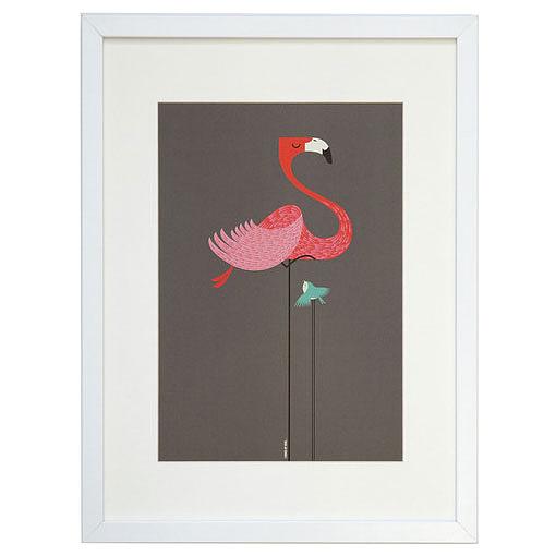 Fancy Flamingo A4 Print by I Ended Up Here
