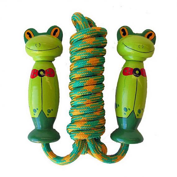 Wooden Frog Skipping Rope designed in Australia by Fun Factory
